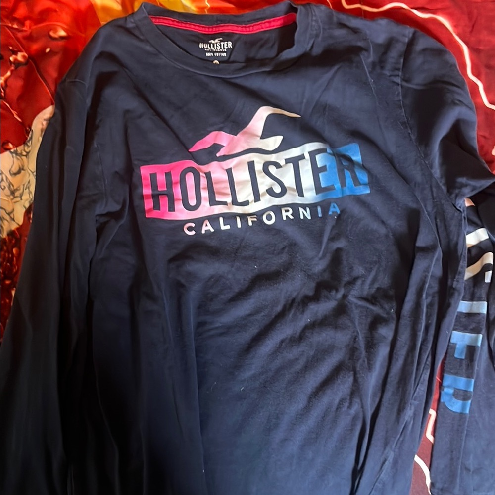 Hollister Kids Gradient Logo Long Sleeve Tee